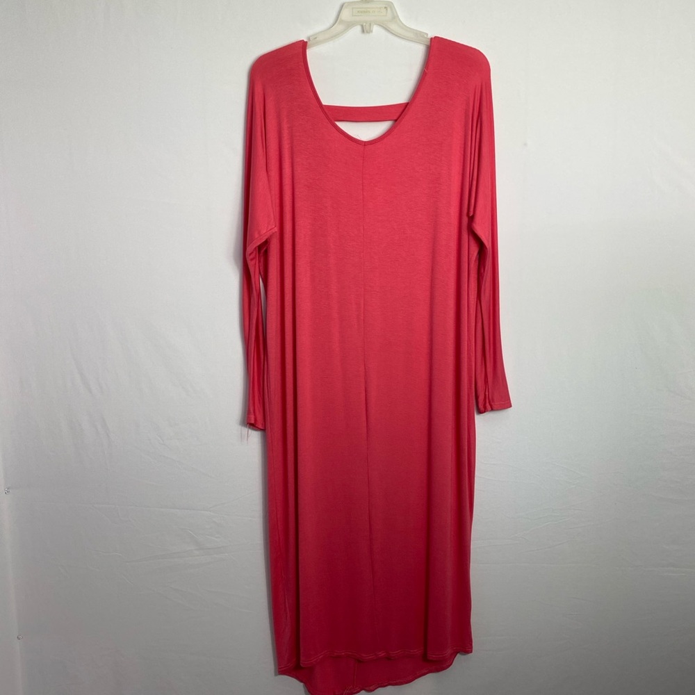 Elegant Pink Long Sleeve Dress
